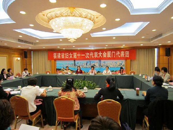 厦门市代表在省妇女十一大上积极建言献策